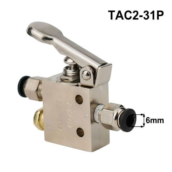 Tac2-31P Pneumatic Valve 2 Position 3 Way Self-Locking Toggle Lever Mechanical Valve Pneumatic Valve Switch 6Mm Connector