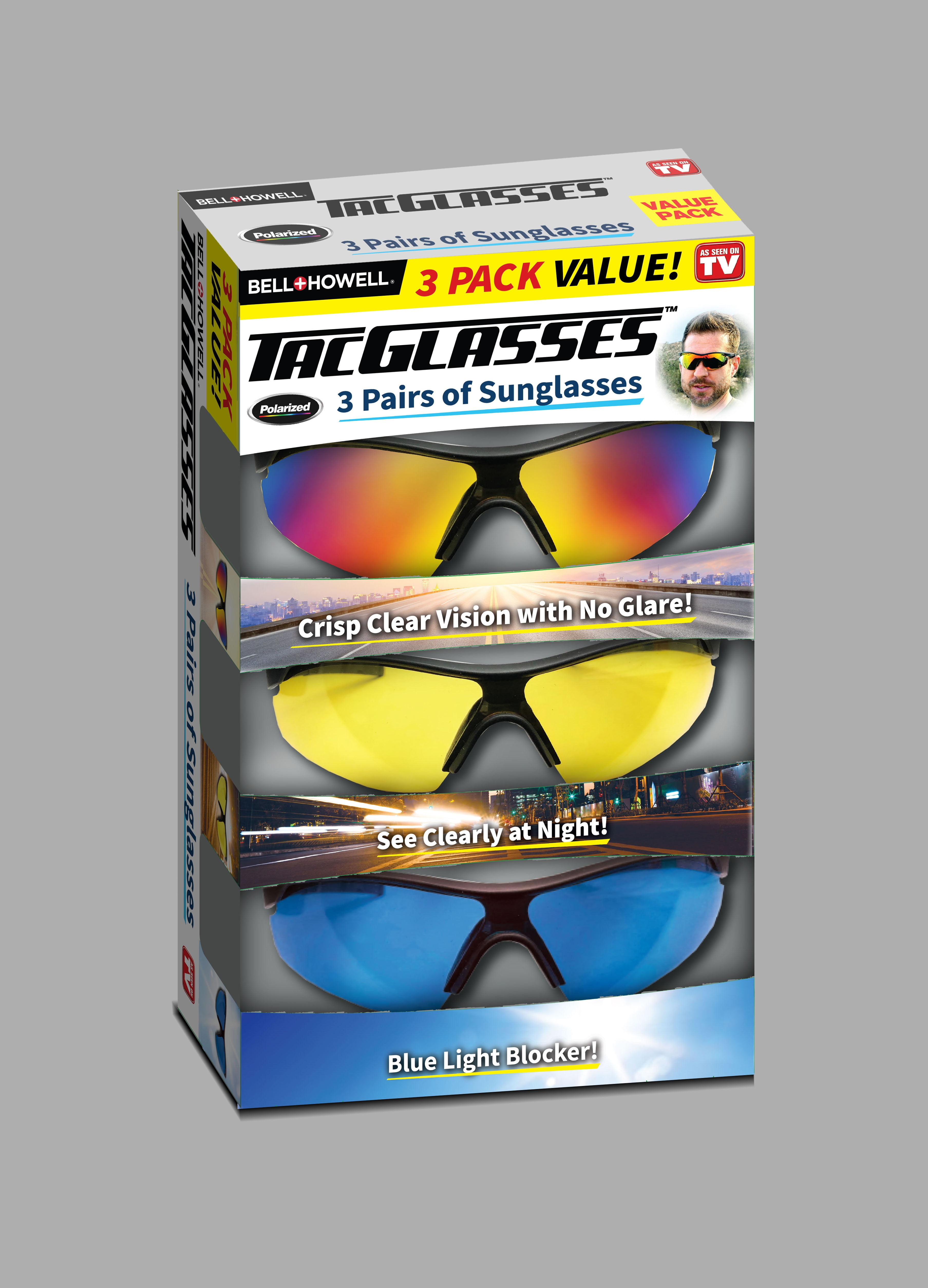 Bell+howell Tac Glasses 3-Pack Multi