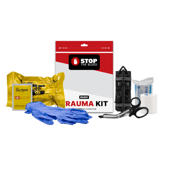 Stop The Bleed Basic Bleeding Control, Easy-to-Use Hemorrhage Control First Aid Kit with SOF Tourniquet & OLAES Modular Bandage, 7 Piece, TacMed Solutions