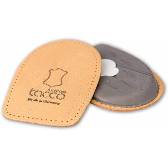 Tacco Footcare Level Step Straightener Heel Cushions for Shoes and Boots | Leg Correcting Aids| Self-Adhesive Unisex Leather Orthotic Heel Pads | Made in Germany (44-46 EUR / 11-13 M US)