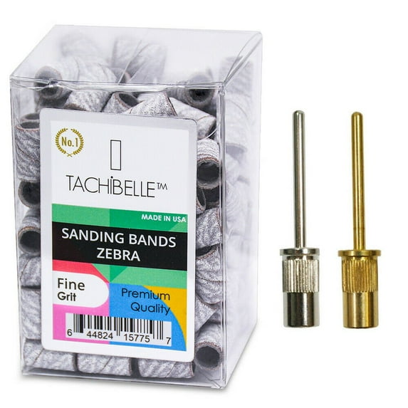 TachiBelle PREMIUM Made In USA Quality Professional Nail Sanding Bands ZEBRA Fin