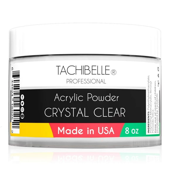 Tachibelle Acrylic powder CRYSTAL CLEAR 8 oz. Made in USA