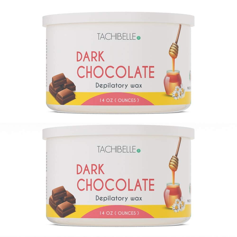 Tachibelle Depilatory Wax Dark Chocolate Wax 14 Oz Professional Hair Removal Made in Italy Pack of 2