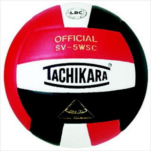 Tachikara 029397 Ball Volleyball Scarlet & White & Black