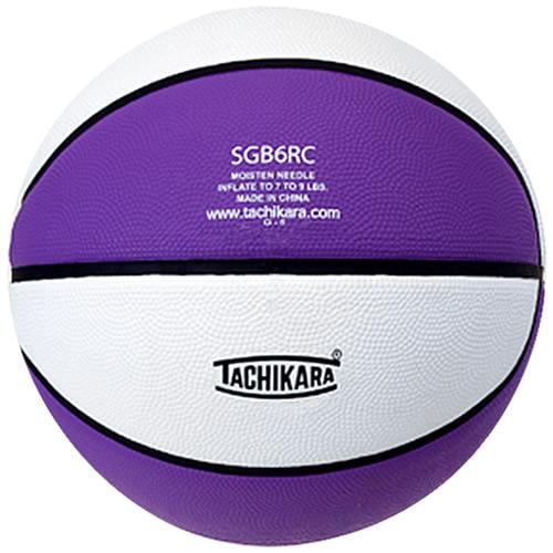 Tachikara SGB-6RC Rubber Recreational Basketball (Purple and White)