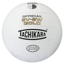 Tachikara 5V-5W Leather Volleyball, White