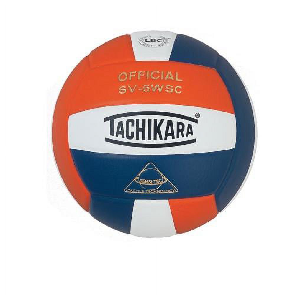 Tachikara Indoor Volleyball - Sensi-Tec, Orange/White/Navy