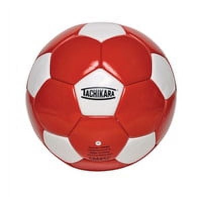 Tachikara Recreational Soccer Ball, Size 4, Scarlet and White