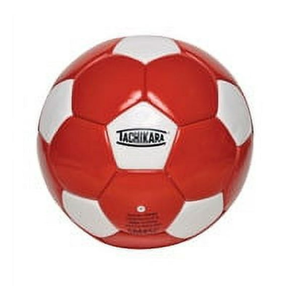 Tachikara Recreational Soccer Ball, Size 4, Scarlet and White