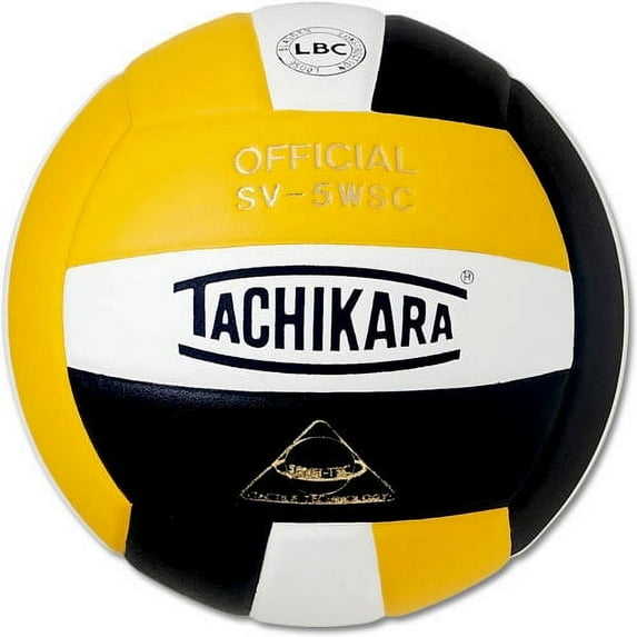 Tachikara SV-5WSC Sensi-Tec Composite Volleyball, Gold/White/Black