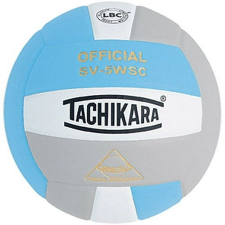 Tachikara SV-5WSC Sensi-Tec Composite Volleyball, Powder Blue/White/Silver Gray