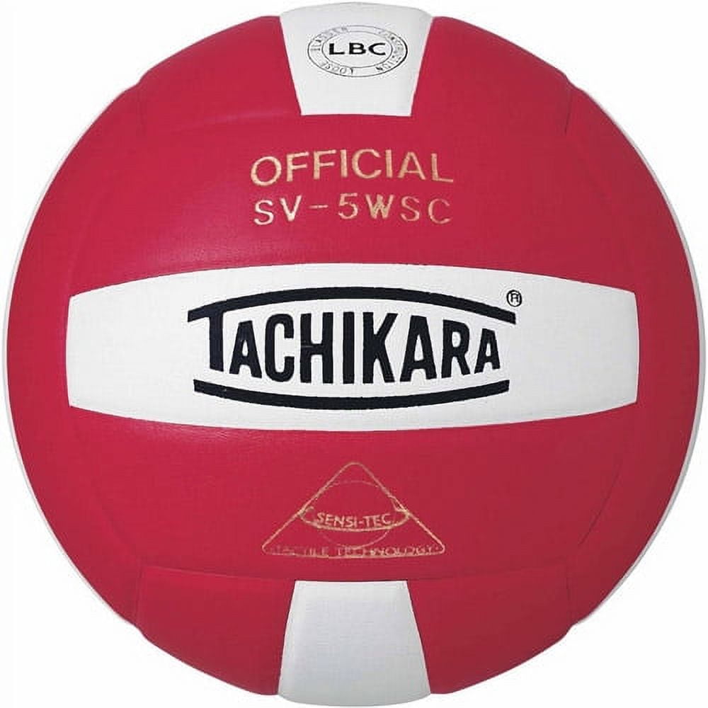Tachikara SV-5WSC Sensi-Tec Composite Volleyball, Scarlet/White