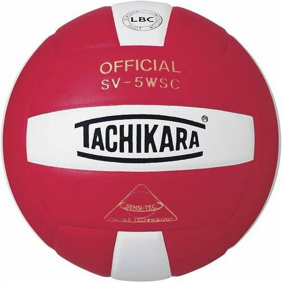 Tachikara SV-5WSC Sensi-Tec Composite Volleyball, Scarlet/White