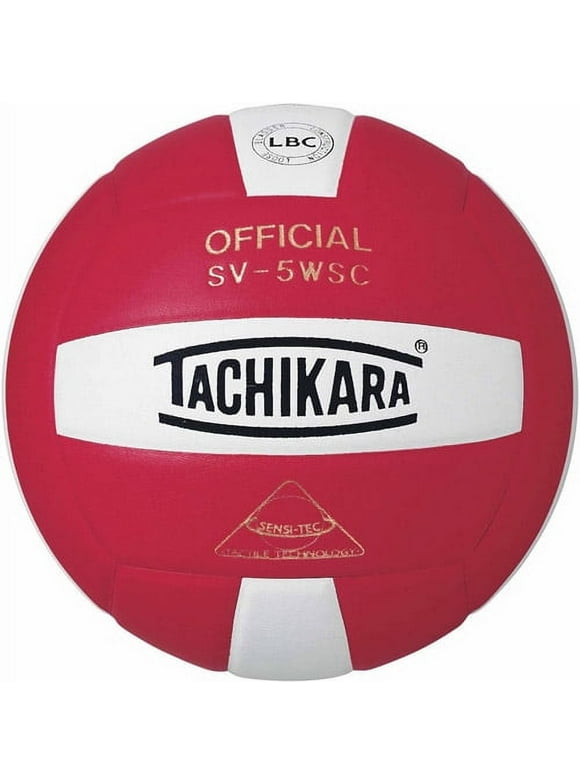 Tachikara SV-5WSC Sensi-Tec Composite Volleyball, Scarlet/White