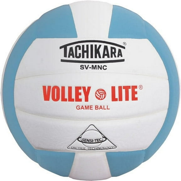 Tachikara SVMNC Volley-Lite Training Volleyball, Powder Blue/White