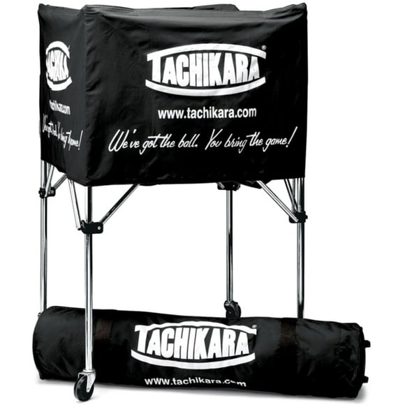Tachikara Steel-Frame Volleyball Cart, Black Cover with Carry Bag