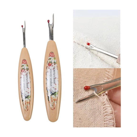 Tachiuwa 2 Pieces Sewing Stitch Rippers Multifunction Birthday Gifts Easy Carrying Seam Ripper for Daughters Fashion Designers Crochet Yellow
