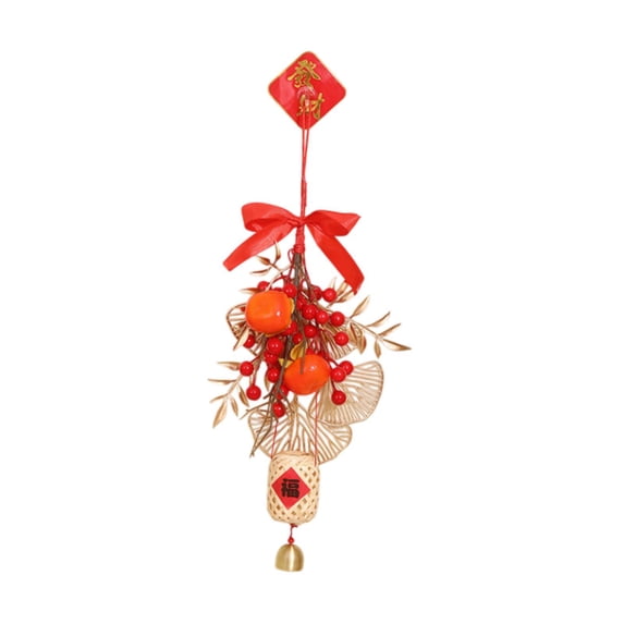 Tachiuwa 2025 Chinese New Year Hanging Ornament DIY Material Kit Decoration Good Luck Charm for Door Wall Porch Gift Persimmon