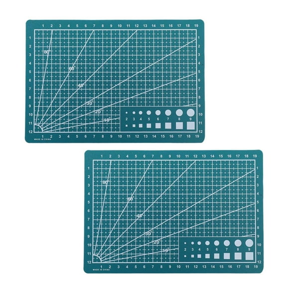 Tachiuwa 2Pc Cutting Mats,Gridded Cutting Boards Quilting Supplies Cutting Pads,Sewing Mats Double Sided for Dressmaking Hobby Fabrics 21cmx14.5cmx0.9mm