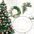 thumbnail image 1 of Tachiuwa 2Pcs Metal Floral Hoop Metal Hoop Wreath Frame Floral Wreath Round Craft Hoop Rings for DIY Dreamcatcher Wall Hanging Decor 4mmx45cm, 1 of 10