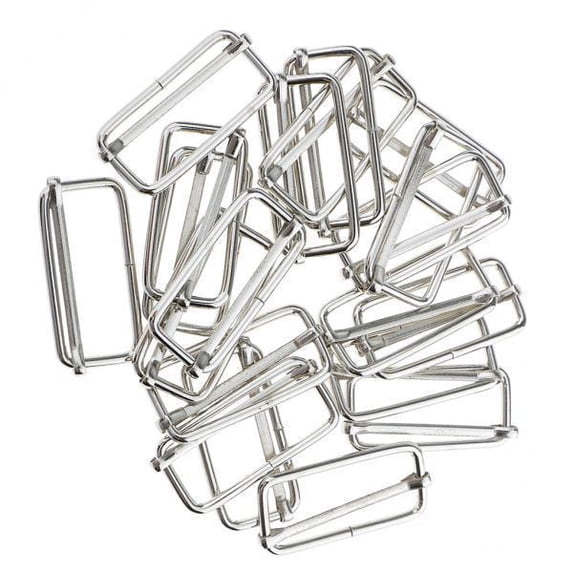 Tachiuwa 2x20 Pieces Metal Adjustable Buckle Connector for Bag Strap 38x16x2.8mm 2 Pcs