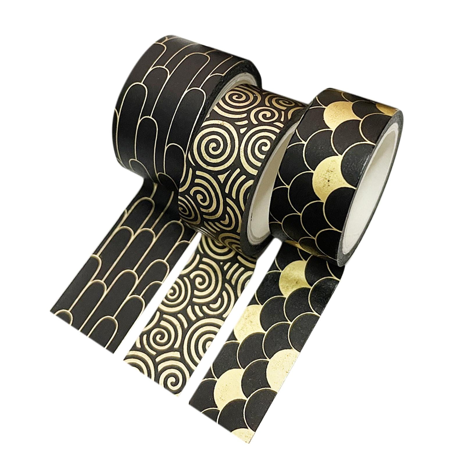 12 Rolls Washi Tape Set - Black & White Graffiti Design, 0.59" X 9.8ft Each, For Journaling, Scrapbooking & DIY Crafts