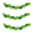 thumbnail image 1 of Tachiuwa 3x Paper Fans Garland Ceiling Hanging Decoration Ornament Background for Party Supplies Celebration Carnival Birthday Wedding Green, 1 of 9
