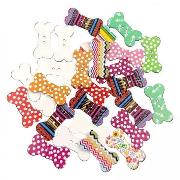 Tachiuwa 3x100Pcs Wooden Buttons for Baby Children Clothing Sewing Accessories