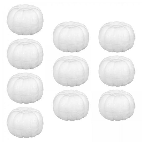 Tachiuwa 3x10x White Foam Pumpkins Props Crafts for Halloween School Project Birthday