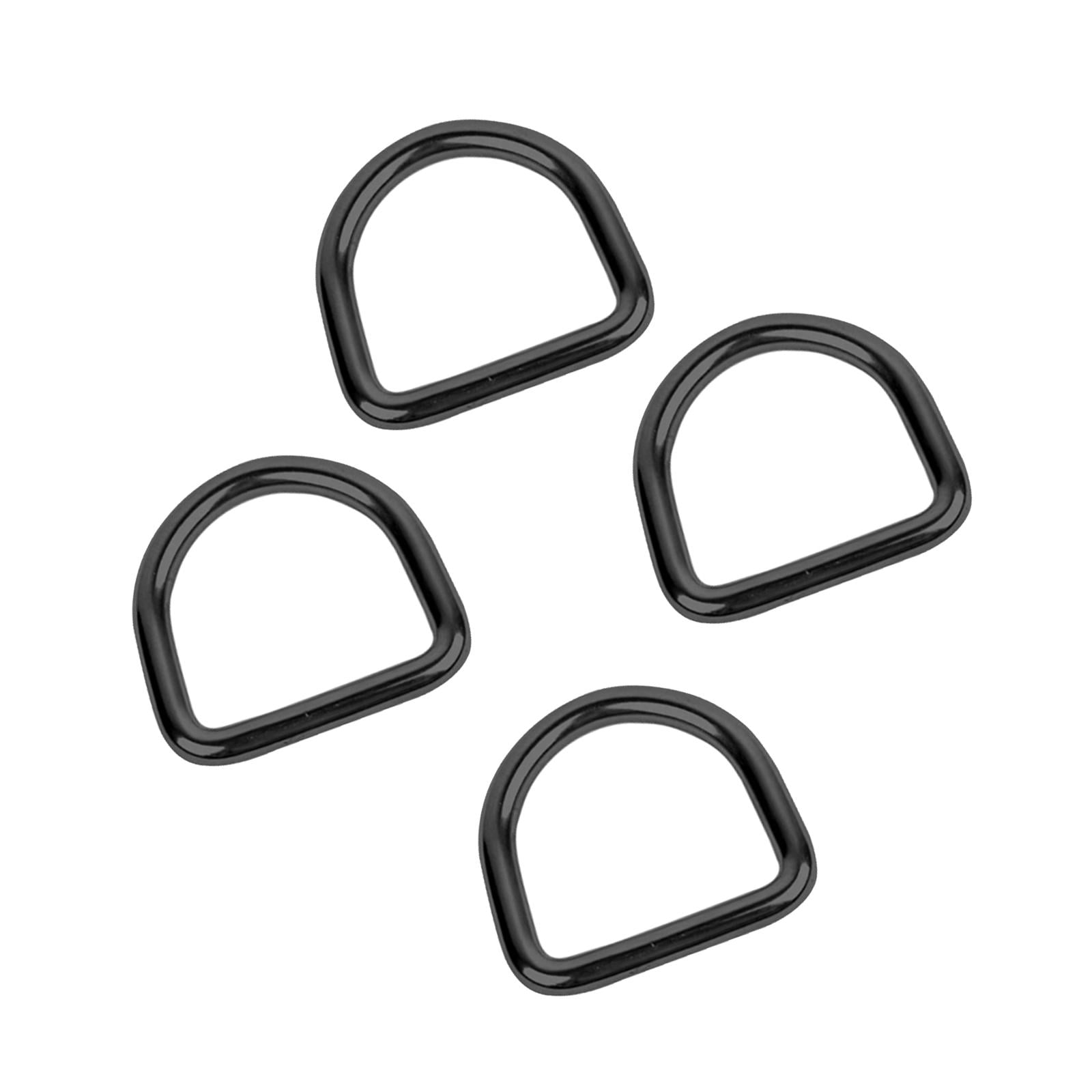 Tachiuwa 4 Pieces D Rings 304 Stainless Steel 4mm Thick Purse Loop, D ...
