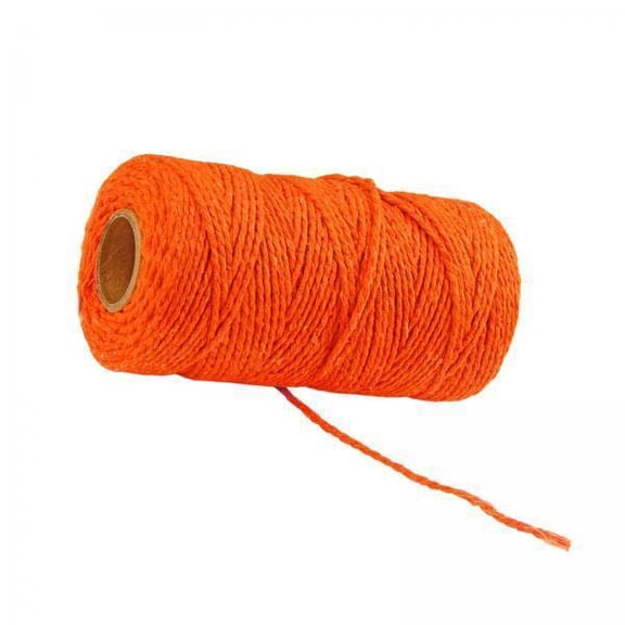 Tachiuwa 4xTwisted Cotton Rope Soft Bag String Beading Braided Rope Craft Orange