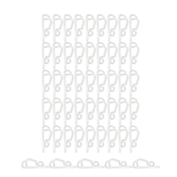 Tachiuwa 50 Pieces Christmas Light Clips Shingle Clips Hangers Icicle Light Hooks Gutter Clips for Deck Tree Branch Festival Halloween White
