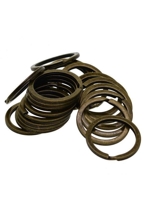 5xVarious Split Key Rings Keys Chain Bag Charms Clasp flat round circle clip 8