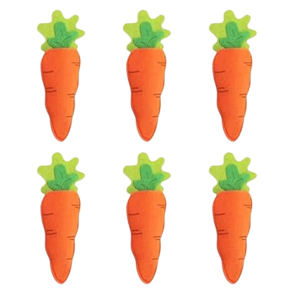 Tachiuwa 6 Pieces Easter Carrot Cutlery Holders Pouch Bags for Birthday Party Wedding