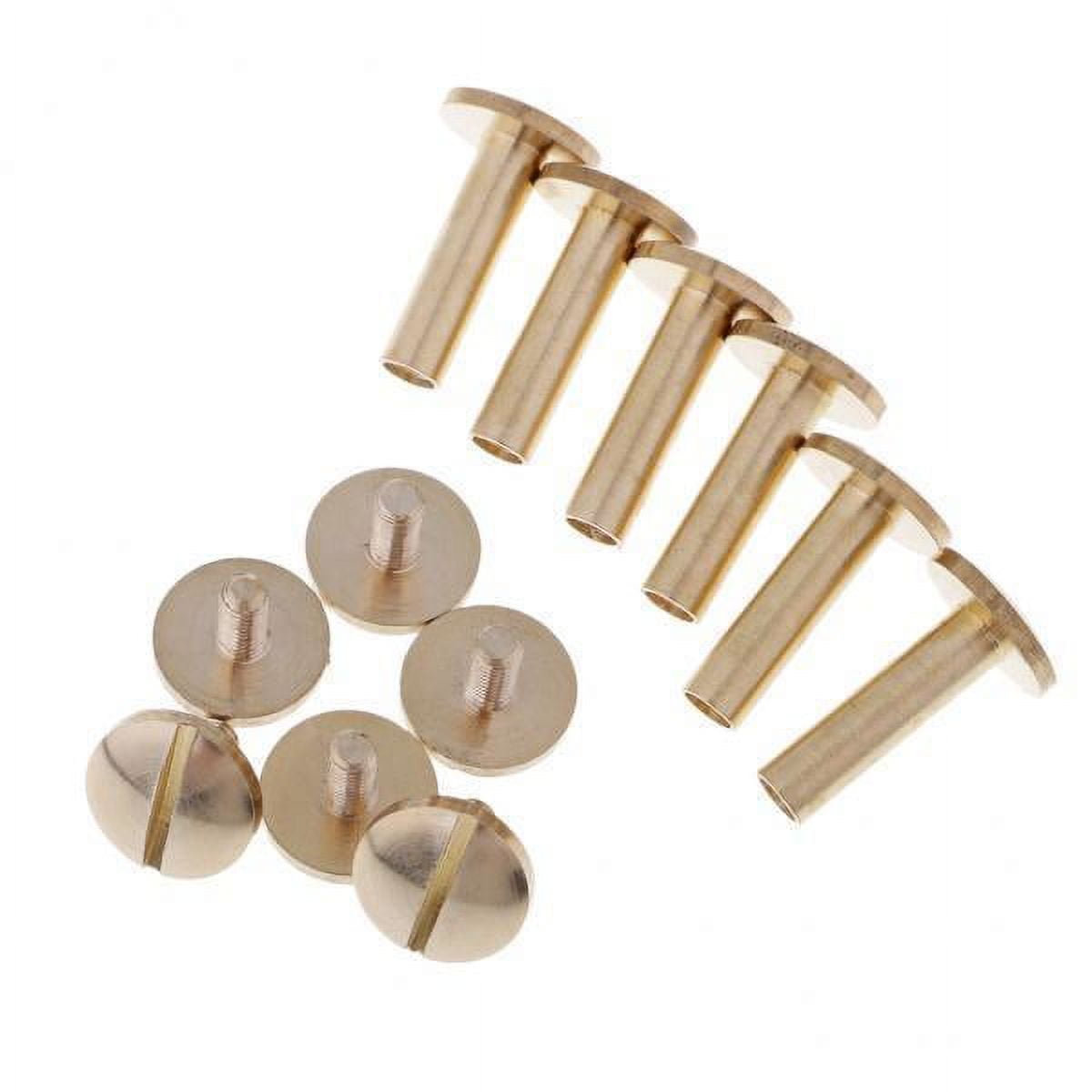 Tachiuwa 6x6 Pieces Solid Brass Nail Rivet Stud Button for Belt Bag ...