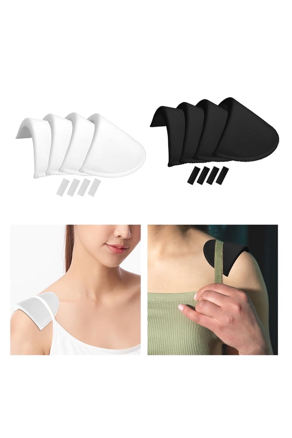 8x Shoulder Pads Soft Thickening Sponge Pads for Suit T Shirt Height Low Shoulder