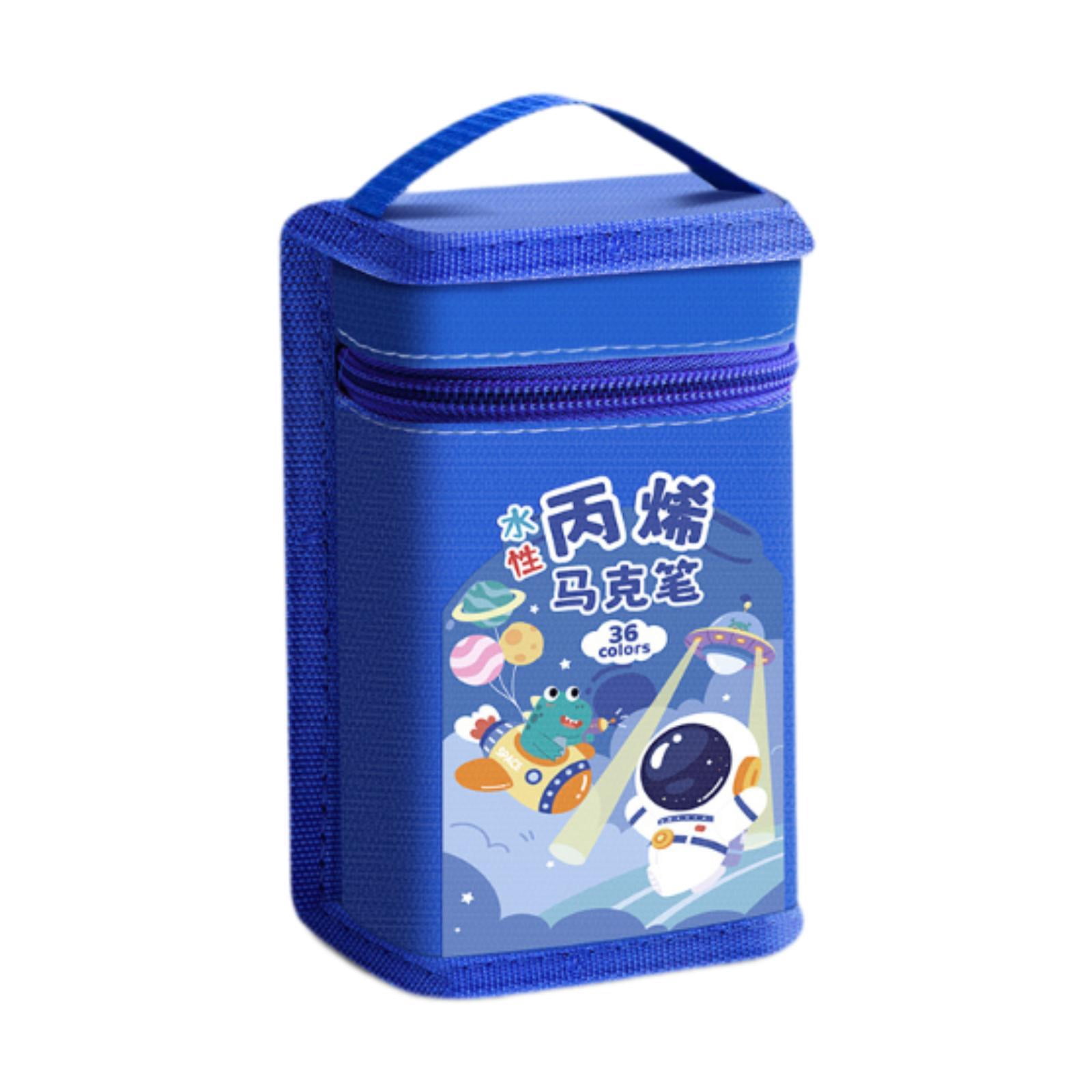 Tachiuwa Acrylic Paint Markers Acrylic Paint Pens Art Supplies with Carry Pouch Drawing Markers for Mugs Paper Artists DIY Crafts Wood 36 Color and Blue