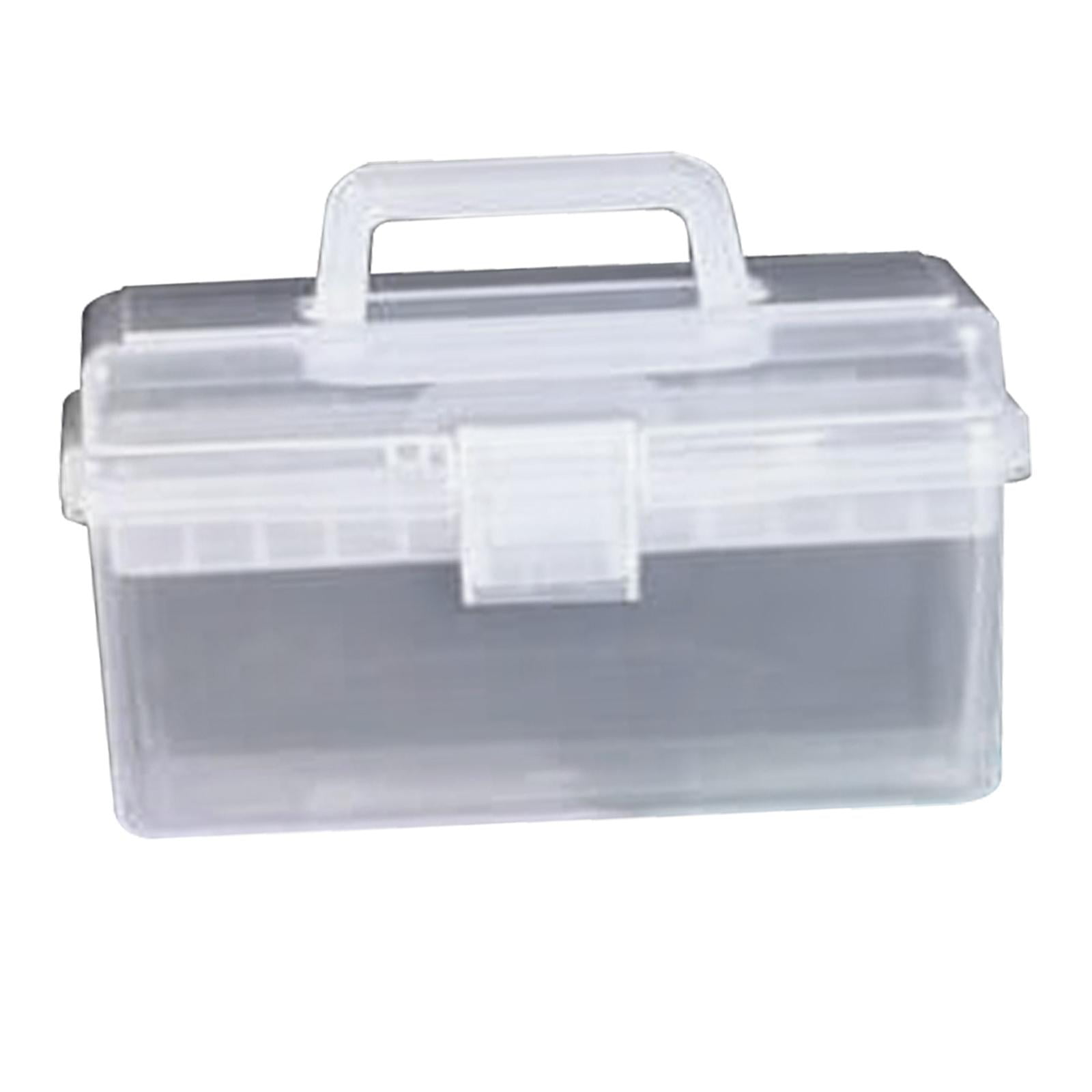 Tachiuwa Art Craft Supply Organizer Clear Craft Storage Box Large
