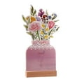thumbnail image 1 of Tachiuwa Bloomy Flowers Desk Calendar 2025 Stand up Calendar Table Ornament with Wooden Base for New Year,Housewarming,Fireplace,Party Pink 22.6x12x2cm, 1 of 9