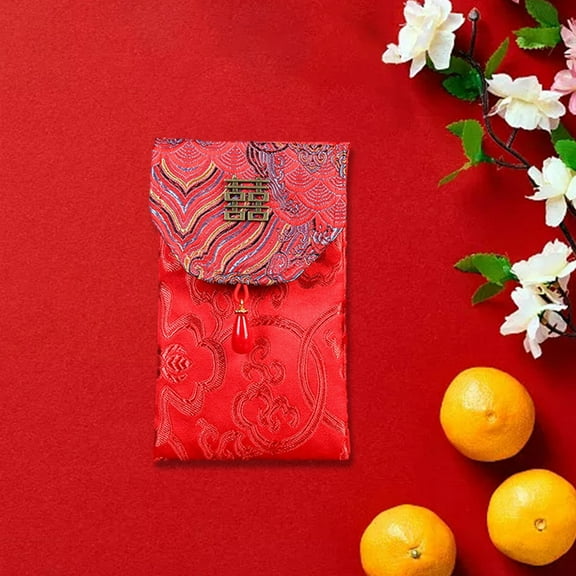 Tachiuwa Chinese Lunar New Year Red Envelope Hong Bao 2024 Dragon Gift Money Envelope Traditional Red Packet Red Pocket for Engagement Style C Vertical