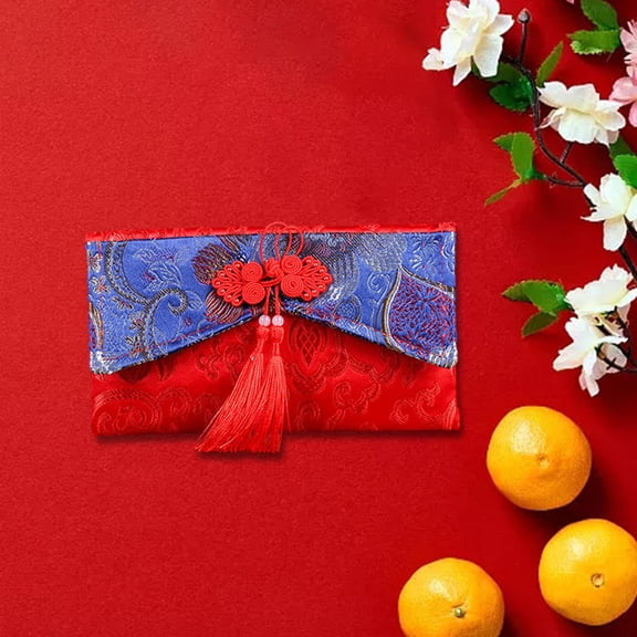 Tachiuwa Chinese Lunar New Year Red Envelope Hong Bao 2024 Dragon Gift Money Envelope Traditional Red Packet Red Pocket for Engagement D Horizontal