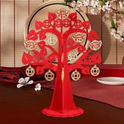 Tachiuwa Chinese New Year Money Tree DIY Adornment Lucky Tree Desktop Ornament for Holiday Store Shopping Mall Decoration M