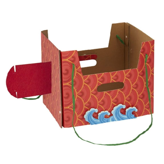 Tachiuwa Chinese Paper Dragon Chinese New Year Dragon Boat Art Crafts Cute Decorative 3D Chinese New Year Decoration Toys for Birthday red without head