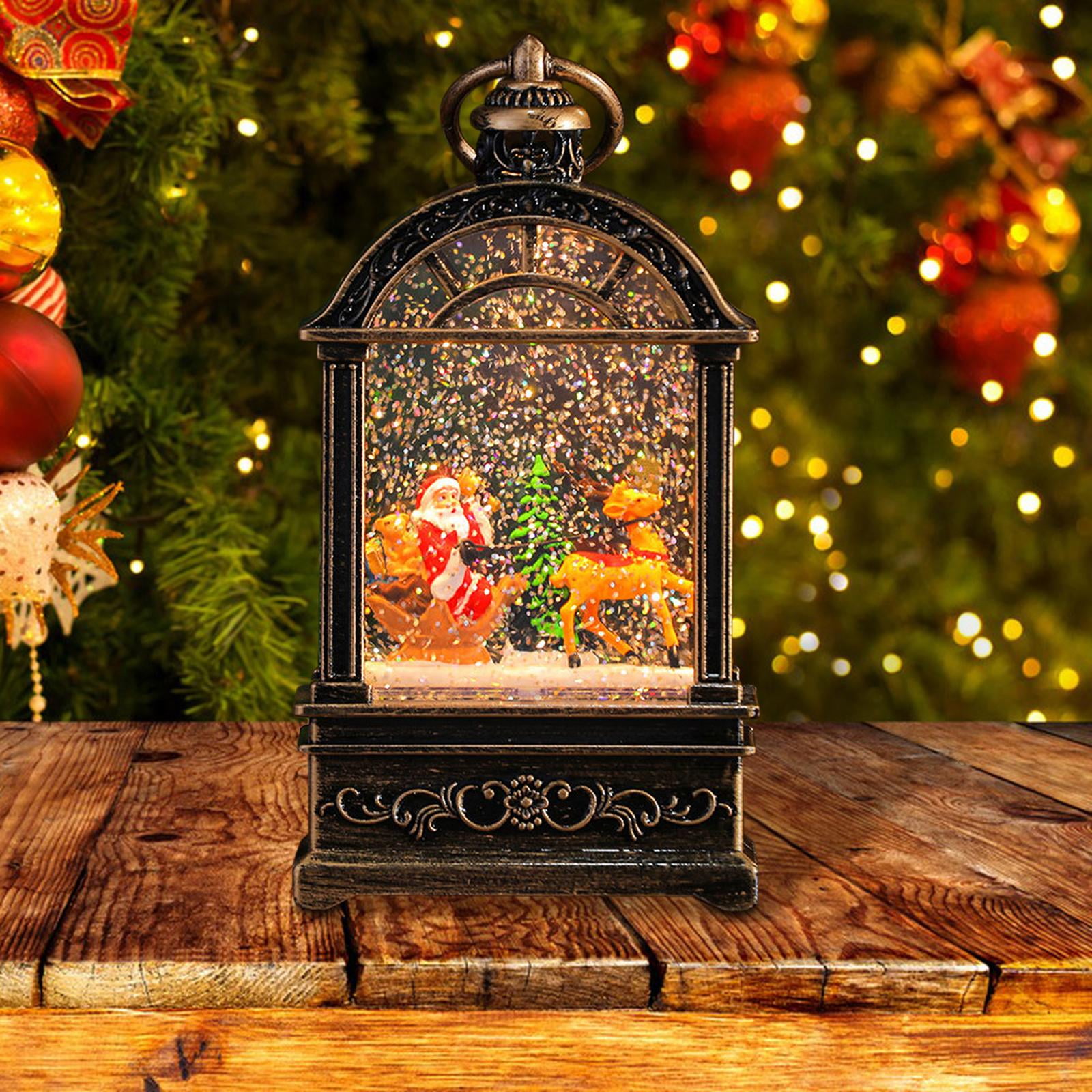 Tachiuwa Christmas Musical Snow Globe Lantern Christma Decoration ...