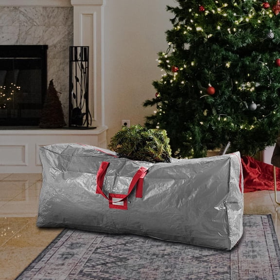 Tachiuwa Christmas Tree Storage Bag with Carrying Handles Transport Protection Container Durable Duffle Bags for Festivals Decorations L