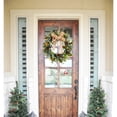 thumbnail image 1 of Tachiuwa Christmas Wreath with Lights Artificial Wreath Christmas Collection Decorated with Bowknot for Living Room Indoor Home Office, 1 of 9