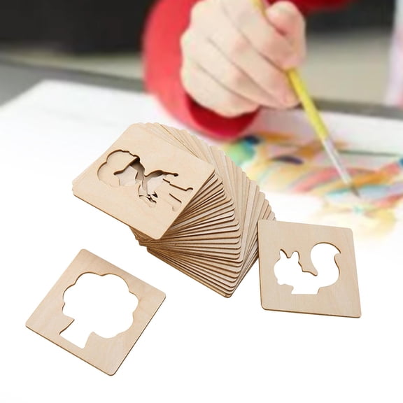 Tachiuwa Drawing Stencils for Kids Painting Templates Educational DIY Painting Stencils Chalk Stencils for School Supplies Arts Crafts 48pcs