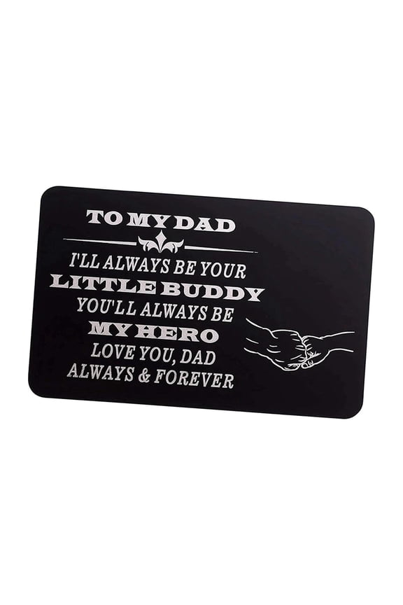 Engraved Metal Wallet Insert Card,Dad Gifts,Engraved Wallet Holder Card Daddy'S Gift,Thank U Dad Card for Father,Daddy,Papa Type C