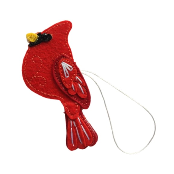 Tachiuwa Felt Bird Ornament Hanging Decor Festival Decoration Xmas Ornament Xmas Tree Decoration for Anniversary Mantel Red
