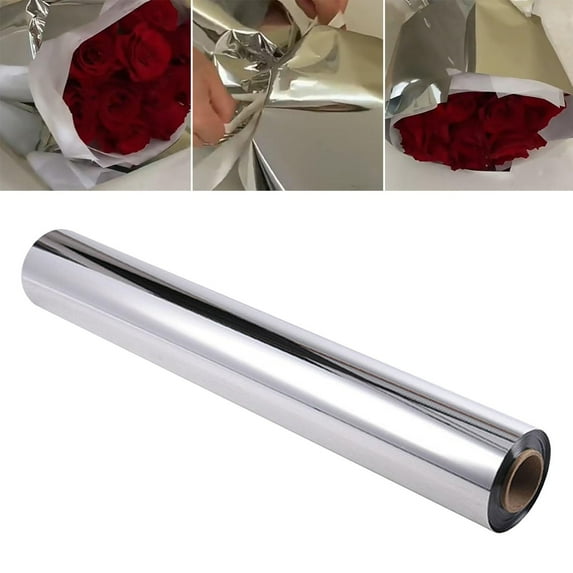 Tachiuwa Flower Wrapping Paper Floral Bouquet Wrapping Paper Gift Packing Paper Reflective Gift Packaging Paper for Party, DIY Bouquet